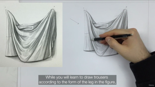 Charcoal Fabric Drawing and Toning Course in Fashion Design - Screenshot_02