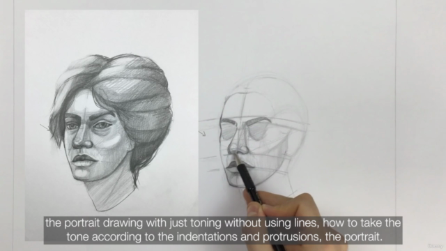 Pencil Drawing Portrait Drawing and Design Course – Screenshot 2