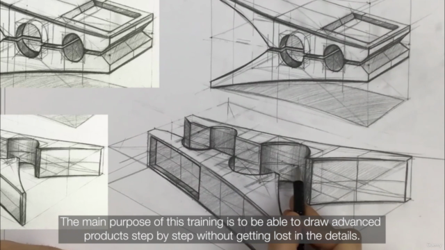 Pencil Drawing Product Drawing Design with Perspective – Screenshot 1