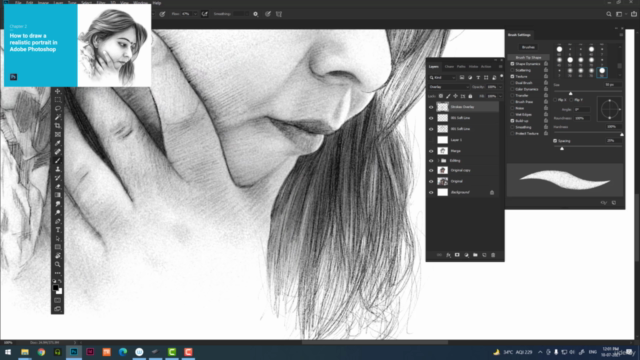 Digital Portrait, Sketching, and Stippling art in Photoshop - Screenshot_03