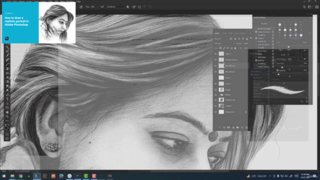 Digital Portrait, Sketching, and Stippling art in Photoshop - Screenshot_04