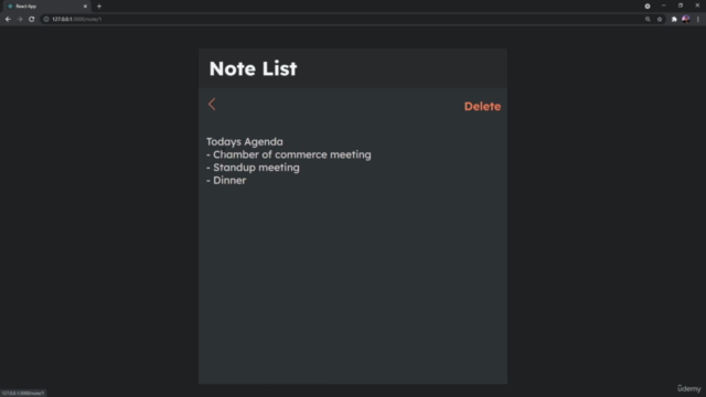 React JS Notes App & Crash Course – Screenshot 2