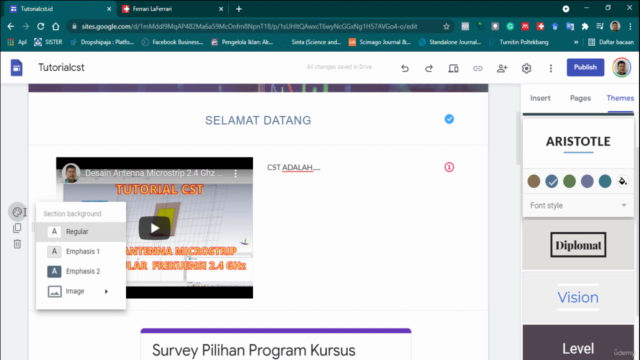 Membuat Web dan Landing Page dengan Google Sites – Screenshot 4
