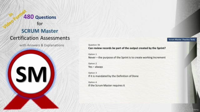 Scrum Master Certification: 480 Questions, explanations 2022 - Screenshot_01