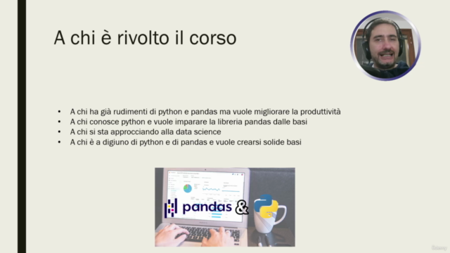 Corso pratico di Pandas e Python con esempi per data mining – Screenshot 3