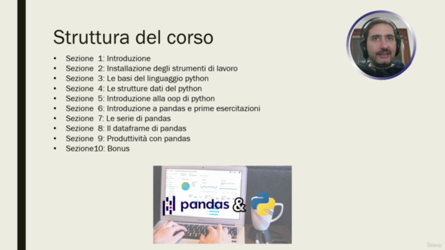 Corso pratico di Pandas e Python con esempi per data mining – Screenshot 4
