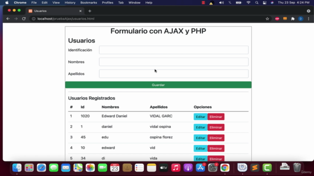 Formularios Php, Jquery, Ajax, MySQL, Bootstrap, DataTables – Screenshot 4