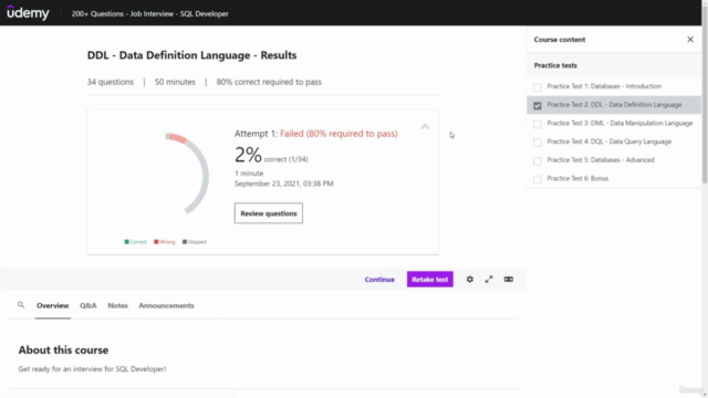 SQL Developer Certification: Test Your Skills with Tests – Screenshot 4