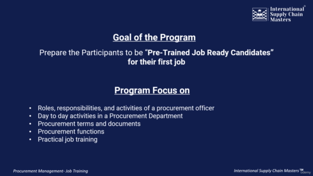 Procurement Management- Job Training Course – Screenshot 2