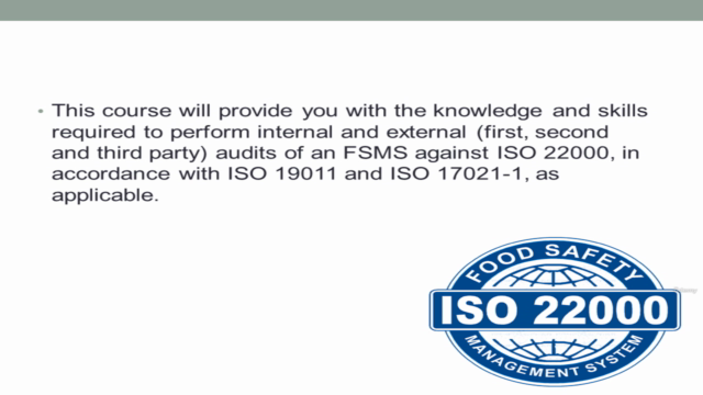 ISO 22000 Food Safety Management Systems Lead Auditor Course – Screenshot 1