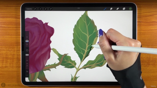 Rosen digital malen & zeichnen – S-Art School Motiv-Kurs – Screenshot 2