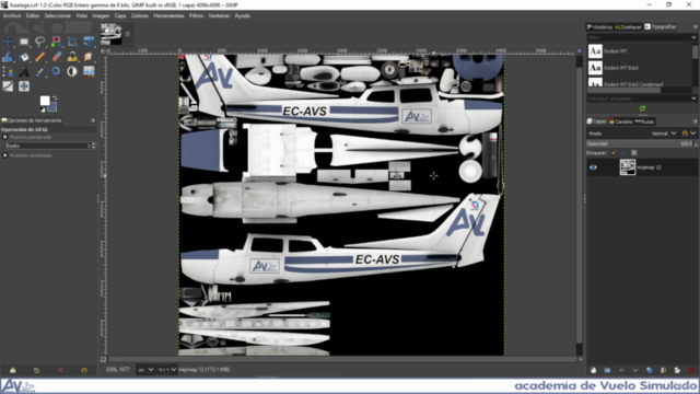 Repintado de aviones en X-Plane con Gimp – Screenshot 4