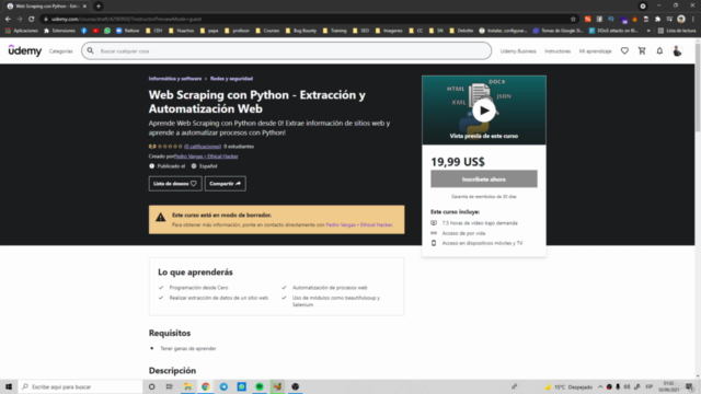 Web Scraping con Python - Extracción y Automatización Web – Screenshot 1