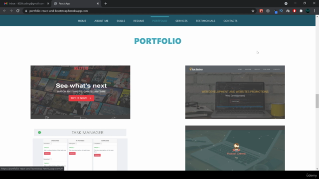 React JS & Bootstrap Build Landing Page Portfolio - Screenshot_02