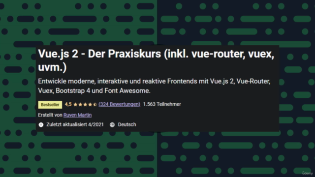 Vue.js 3 - Der Komplettkurs (inkl. vue-router, vuex uvm.) – Screenshot 2