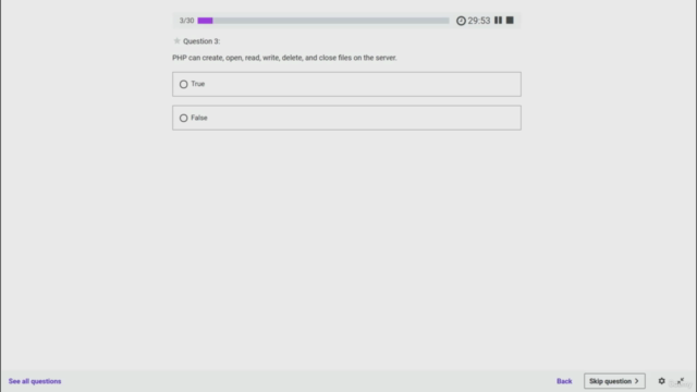 PHP Practice Test From Begging to Advanced Level – Screenshot 1
