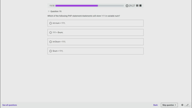 PHP Practice Test From Begging to Advanced Level – Screenshot 4