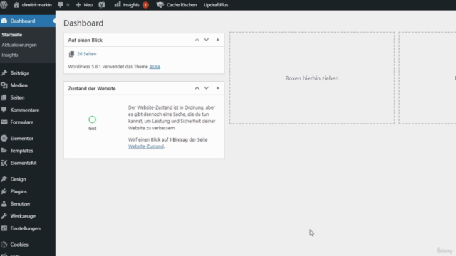 Wordpress Webseite für Online Marketing erstellen – Screenshot 2