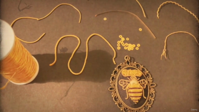 Introduction to Goldwork Embroidery with Queen Bee Project – Screenshot 1