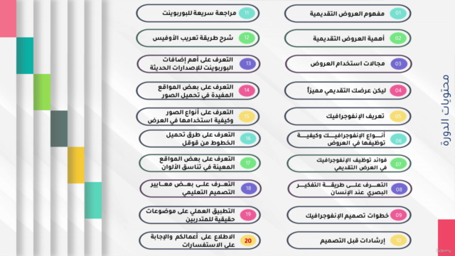 مهارات توظيف الإنفوجرافيك لتصميم العروض التقديمية الاحترافية – Screenshot 1
