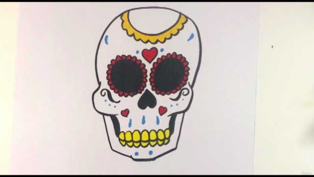 How to Draw Day of the Dead Skull – Screenshot 4