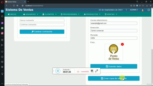Sistemas Punto de Venta con PHP, MySQL, JavaScript – Screenshot 1
