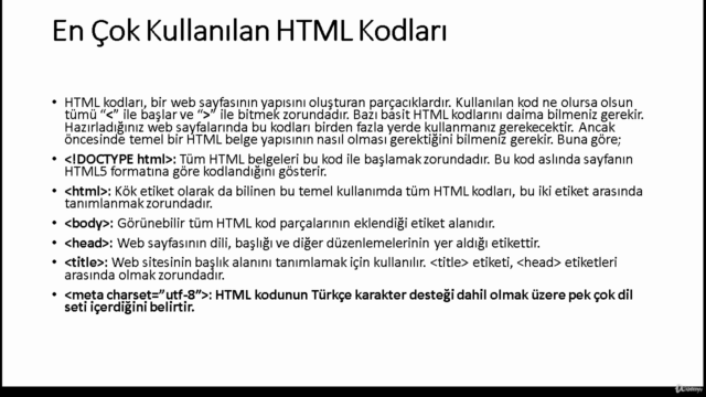 Yeni Başlayanlar için HTML Kursu – Screenshot 3