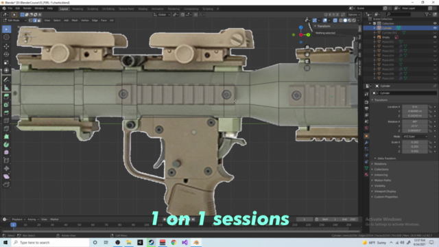 How To Model Low Poly Guns In Blender – Screenshot 4