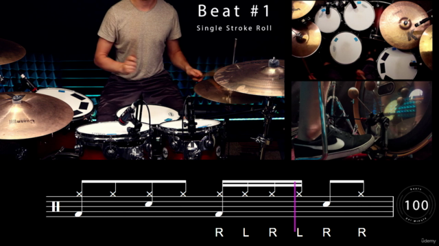 Single Stroke Roll | Beginner Rudiments | Drum Beats & Fills – Screenshot 2