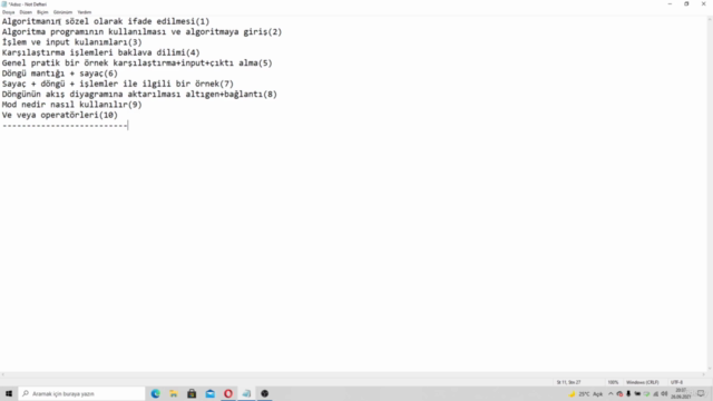 Sıfırdan Algoritma Ve Programlamaya Hazırlık Eğitimi – Screenshot 2