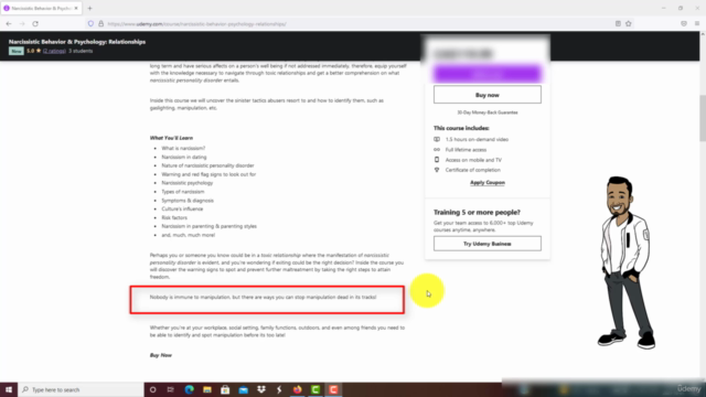 Narcissistic Behavior & Psychology: Certificate – Screenshot 4