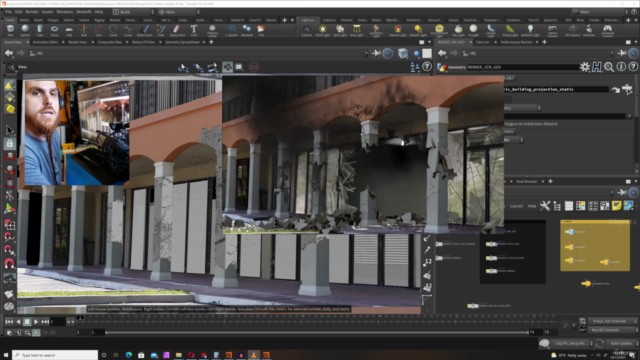 Houdini FX : Creating a Building Explosion – Screenshot 4