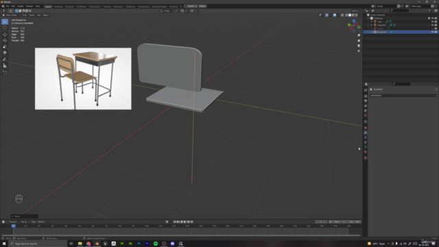 3D Classroom Environment Creation in Blender - Screenshot_02