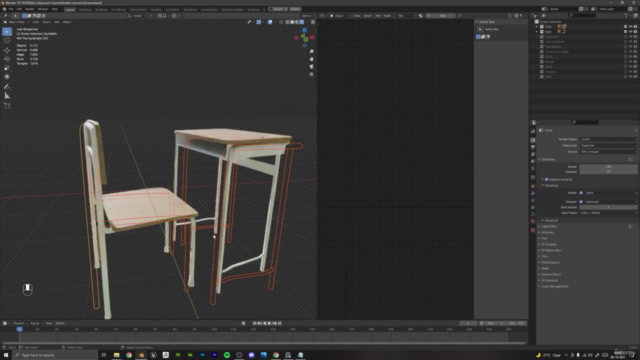3D Classroom Environment Creation in Blender - Screenshot_03