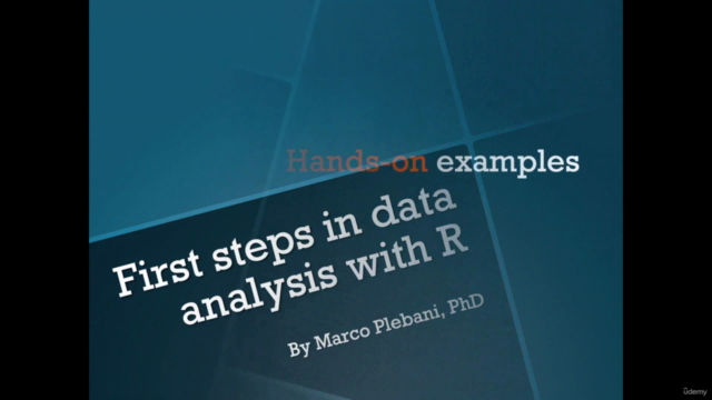 First steps in data analysis with R – Screenshot 1
