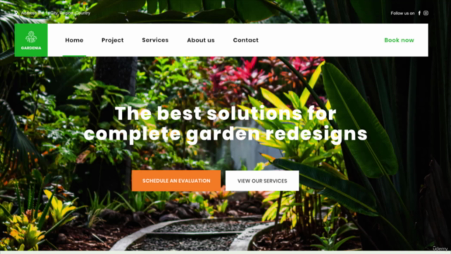 Design & Build a Gardening Website in Designer and Oxygen – Screenshot 1