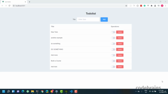 Build A TodoList with Java, Spring Boot and Vue – Screenshot 1