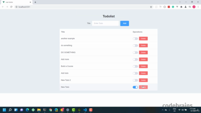 Build A TodoList with Java, Spring Boot and Vue – Screenshot 3