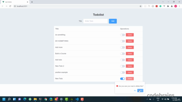 Build A TodoList with Laravel and Vue – Screenshot 3