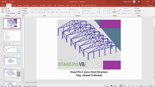 STAAD Pro V8 Industrial Steel Warehouse Design from A to Z – Screenshot 2
