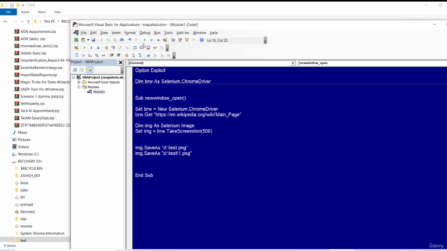 VBA Selenium Web Scraping Part 2/2 – Screenshot 3
