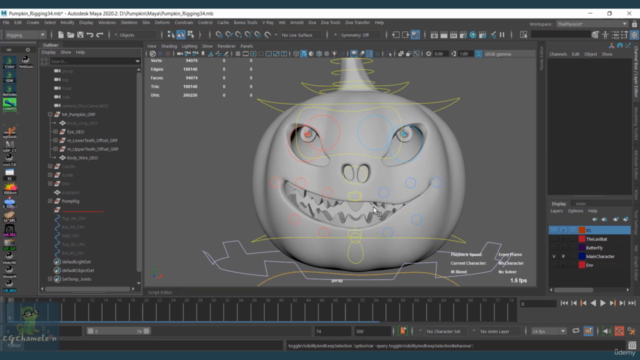 Create a complete 3D Animation - C4 - Facial Rigging – Screenshot 4