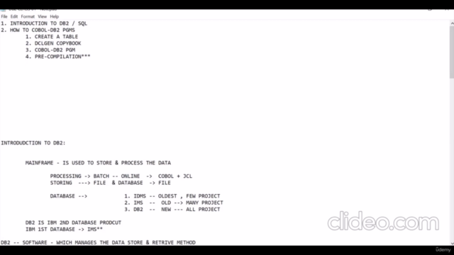 Mainframe DB2 Developer Training By Anil Polsani – Screenshot 1
