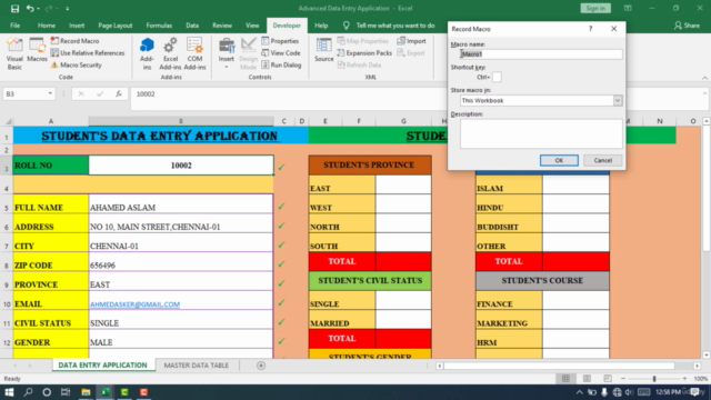 Complete Advanced Data Entry Application in Microsoft Excel - Screenshot_01