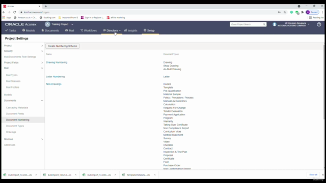 Aconex System – Screenshot 1