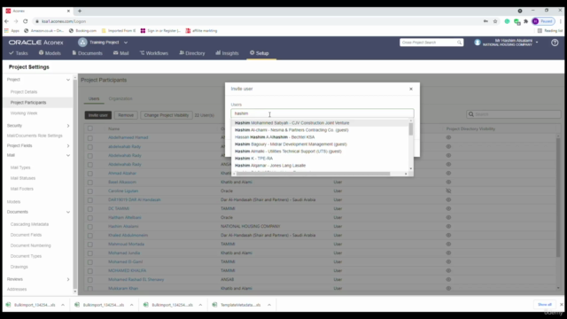 Aconex System – Screenshot 2