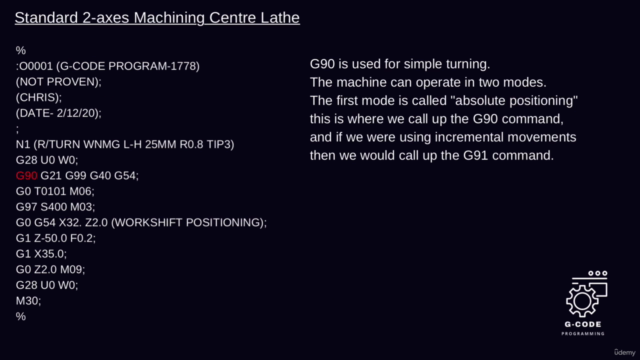 CNC Lathe Programming Using Fanuc G-Coding & M-Coding – Screenshot 2