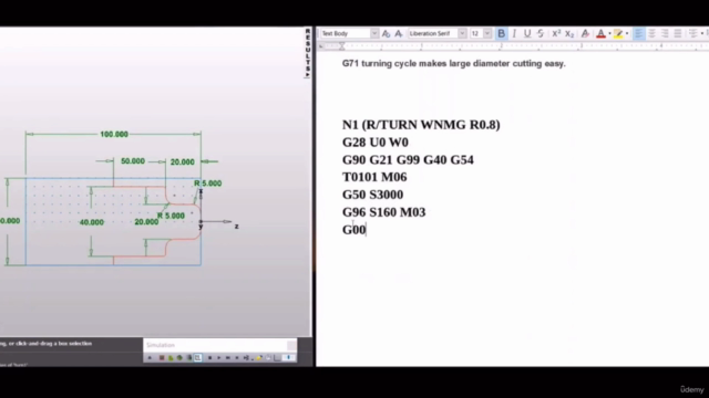 CNC Lathe Programming Using Fanuc G-Coding & M-Coding – Screenshot 3