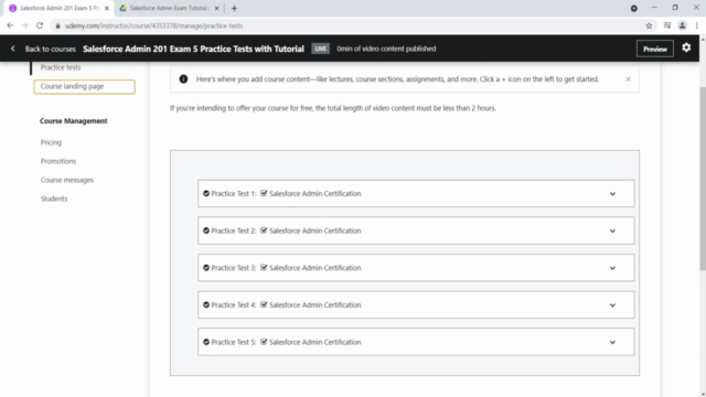 Salesforce Admin Certification ADM-201 : 6 Practice Tests - Screenshot_01
