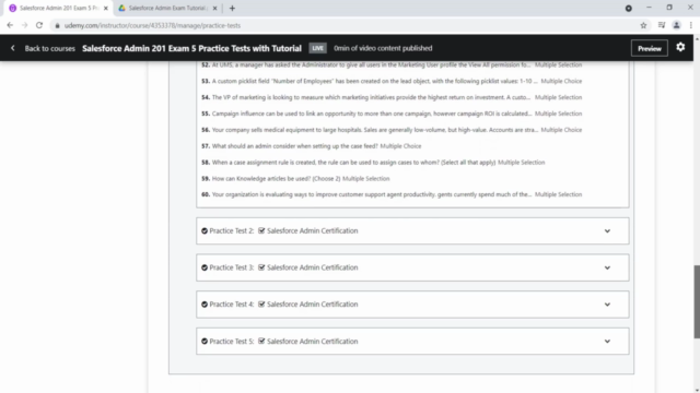 Salesforce Admin Certification ADM-201 : 6 Practice Tests - Screenshot_02